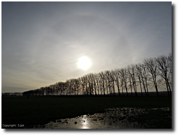 Kleine kring boven het Binnenbeld bij Wageningen, 2 januari 2013